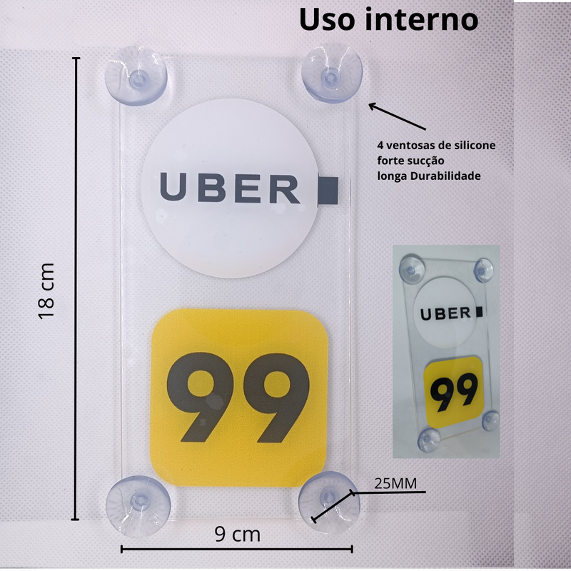 Placa Dupla uber&99