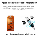 Cabo Usb magnetico Kaidi 3 em 1